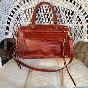 Rebecca Minkoff MAB mini bag in warm brown w/ gold